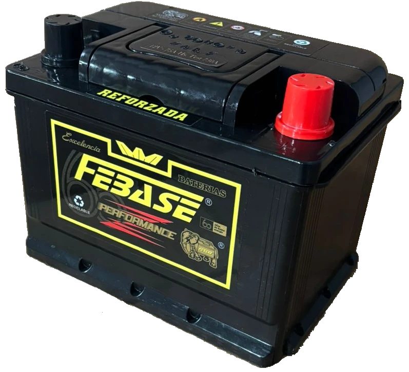 Bateria 12v 75A lateral izq. marca Febase Baterias