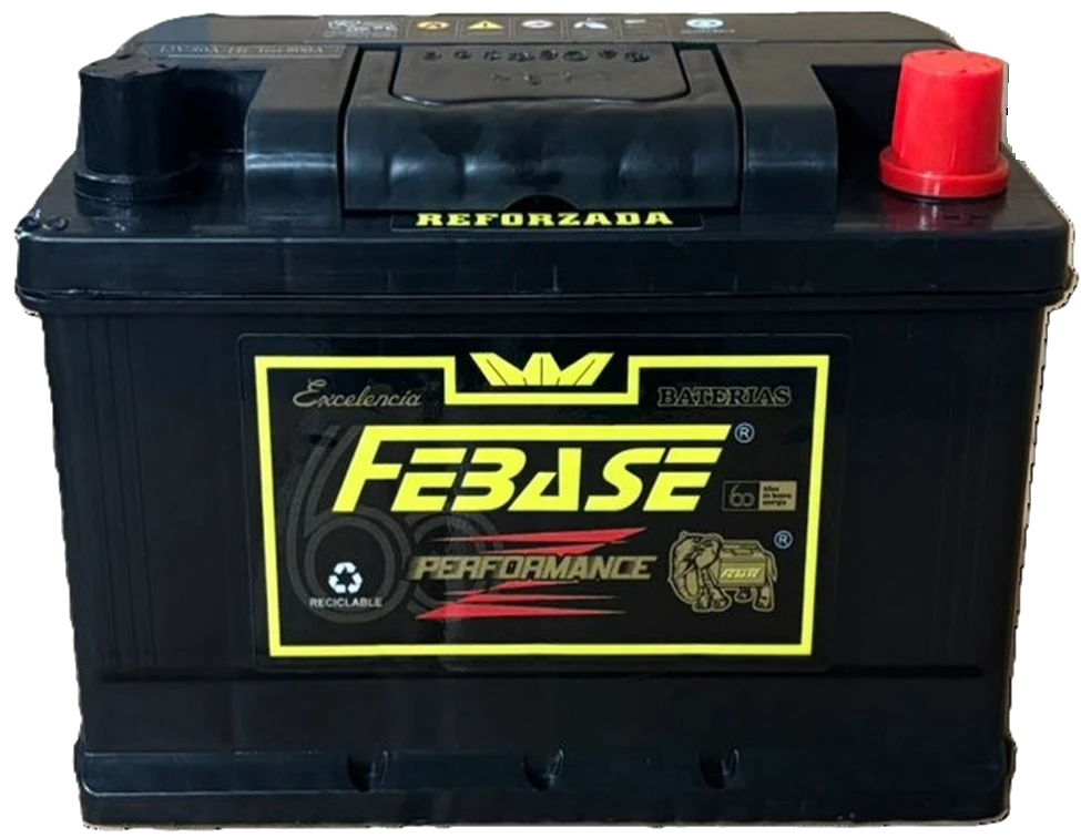 Bateria 12v 80A 13P frontal marca Febase Baterias