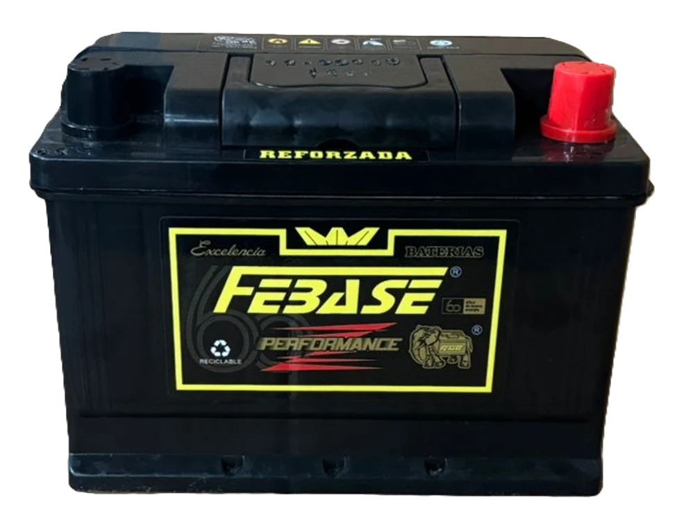 Bateria 12v 80A 15P frontal marca Febase Baterias