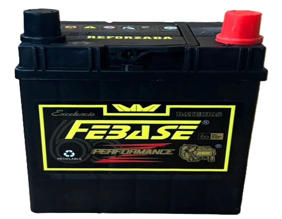 Bateria 12v 65A Honda Fit frontal marca Febase Baterias