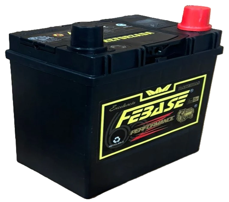 Bateria 12v 65A Honda Fit lateral marca Febase Baterias