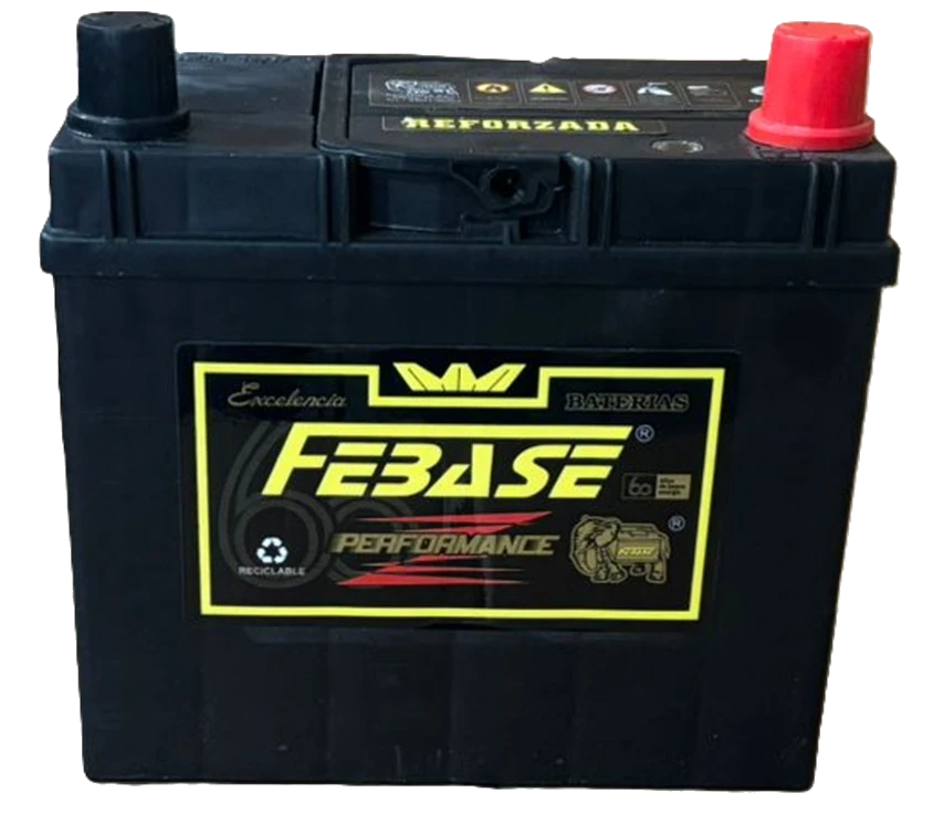 Bateria 12v 65A Honda Civic frontal marca Febase Baterias