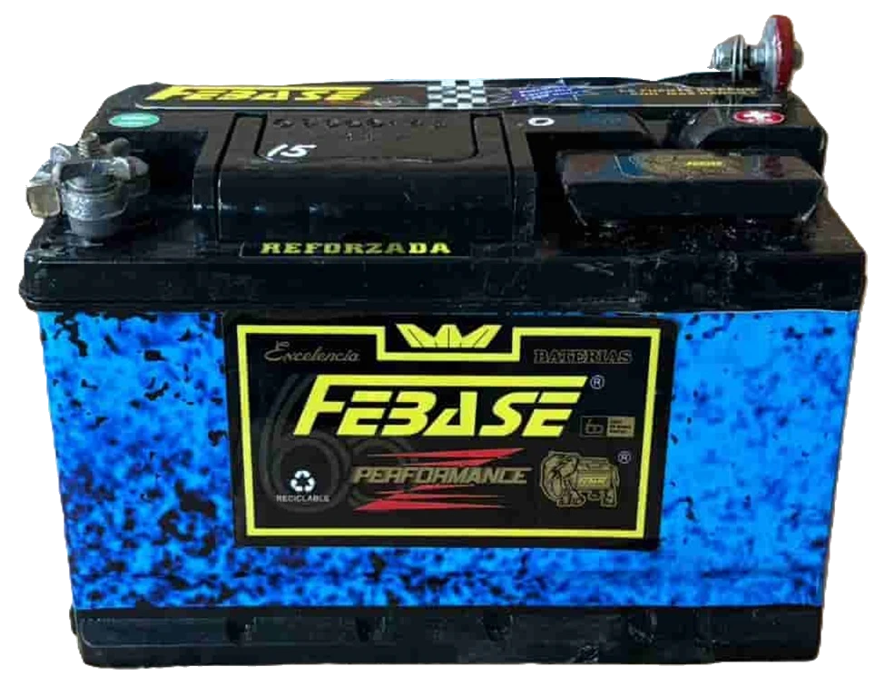 Bateria 12v 75A para competicion frontal marca Febase Baterias
