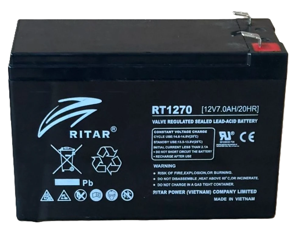 Bateria 12v 7A frontal marca Febase Baterias