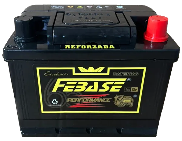 Bateria 12v 75A frontal marca Febase Baterias